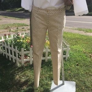 Michael Kors tan and white ankle length pants